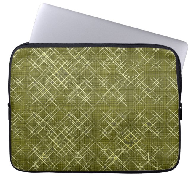 Kreuz und Quer Eleganz Laptopschutzhülle (Vorderseite)