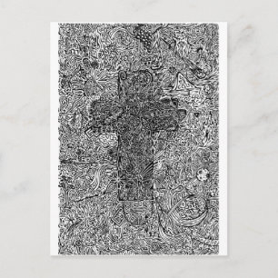 Kreuz und Symbole Postkarte