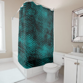 Kreuz- und Verklebungszyan oder Mischung aus Blau  Duschvorhang