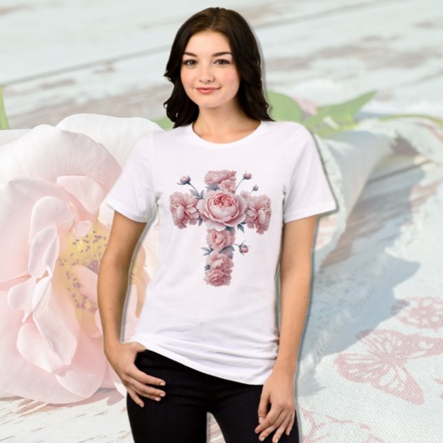 Kreuz- und weiche Rose Tri-Blend Shirt (Von Creator hochgeladen)
