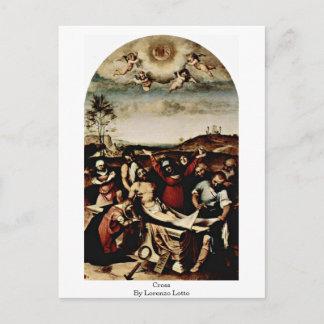 Kreuz von Lorenzo Lotto Postkarte