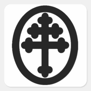 Kreuz von Lothringen Quadratischer Aufkleber