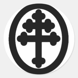 Kreuz von Lothringen Runder Aufkleber