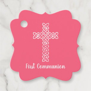 Kreuz Wassermelon Rosa Kommunion Taufe Christen Geschenkanhänger