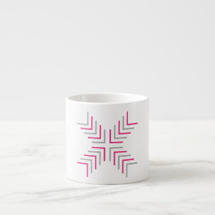 Kreuz X (rosa & grau) Espressotasse