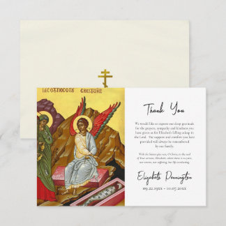 Kreuzabnahme-Ikone Orthodoxe Beerdigung Dankeskarte