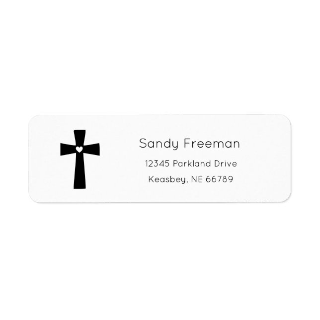 Kreuzadressen-Labels, Church Address Labels (Vorne)