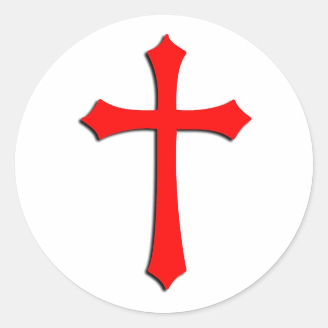 Kreuzaufkleber Runder Aufkleber (Vorderseite)