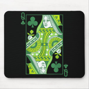 Kreuzdame Karte St. Patrick's Day Botanik Mousepad