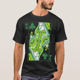 Kreuzdame Karte St. Patrick's Day Botanik T-Shirt