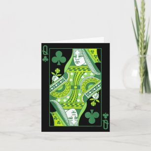 Kreuzdame Karte St. Patricks Tag Botanik