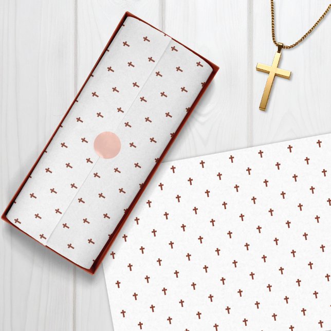 Kreuze - Dunkelrot Seidenpapier (Crosses - Dark Red Tissue Paper)