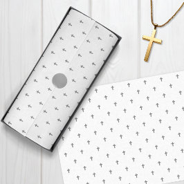 Kreuze - grau seidenpapier