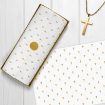 Kreuze - Imitate Senfgold auf weiß