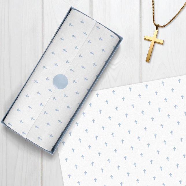 Kreuze - Light Blue Seidenpapier (Crosses - Light Blue Tissue Paper)