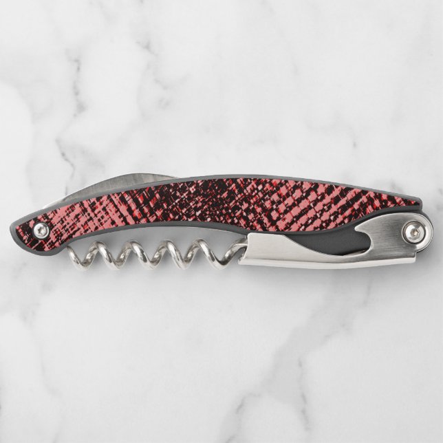 Kreuze und Flecken aus Pfirsich oder Lachs Kellnermesser (Rückseite)