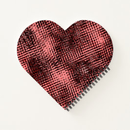 Kreuze und Flecken aus Pfirsich oder Lachs Notizbuch