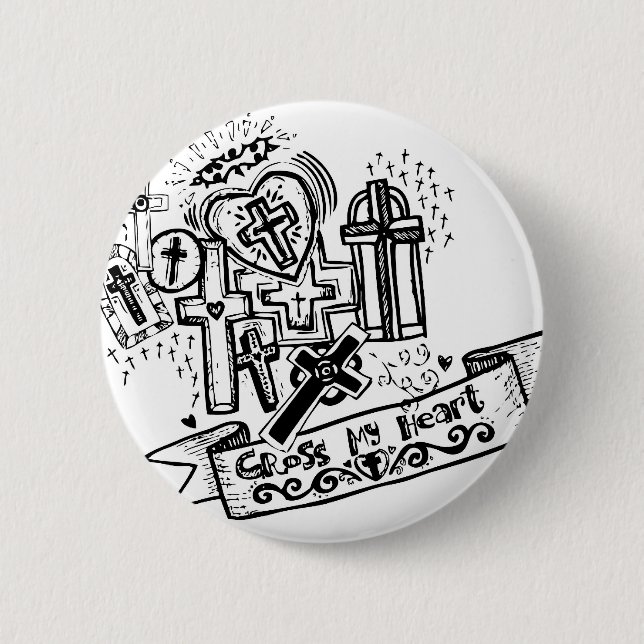 Kreuzen Sie mein Herz! Der KnopfFlair. Button (Vorderseite)