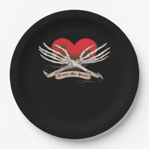 Kreuzen Sie mein Herz (Hope to Die) - Skeletthörer Pappteller