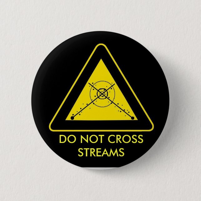 KREUZEN Sie NICHT STROM-Aufkleber Button (Vorderseite)