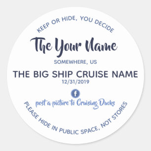 Kreuzende Enten-Gewohnheits-Aufkleber Runder Aufkleber