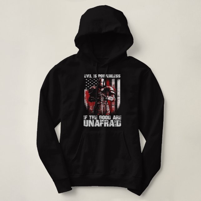 Kreuzfahrer die Guten sind ungebändigt Kampf böser Hoodie (Design vorne)