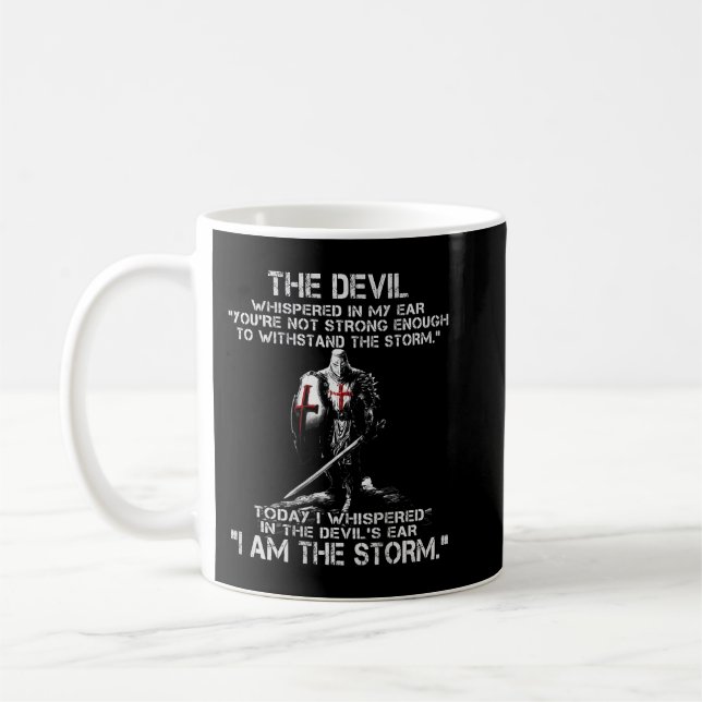 Kreuzfahrer Knight Templar Krieger Gottes Ich bin  Kaffeetasse (Links)