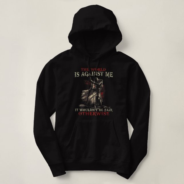 Kreuzfahrer Knight Templar Krieger Gottes sei fair Hoodie (Design vorne)