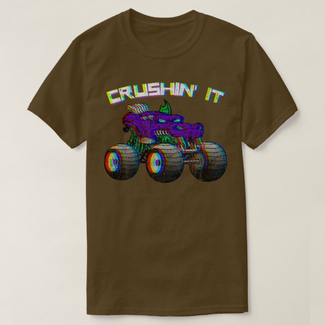 Kreuzfahrer-Monster-LKW Vintag Retro260 T-Shirt (Design vorne)