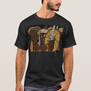 Kreuzfahrer-Ritter im Kampf. Mittelalterlich. T-Shirt