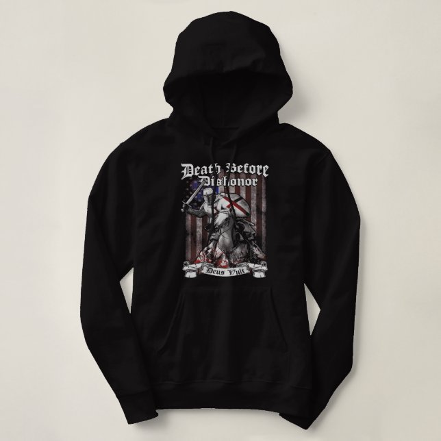 Kreuzfahrer Ritter Templar Krieger Gottes Ich fürc Hoodie (Design vorne)