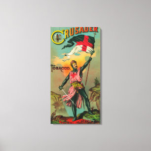 Kreuzfahrer-Tabak LabelPetersburg, VA Leinwanddruck