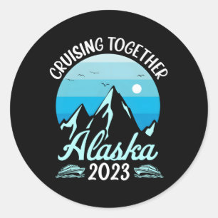 Kreuzfahrt Alaska 2023 Kreuzfahrt Familie Vacati Runder Aufkleber