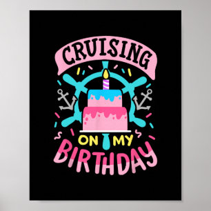 Kreuzfahrt an meinem Geburtstag Lustiger Kreuzfahr Poster