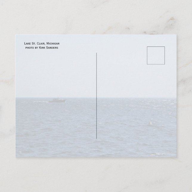 Kreuzfahrt auf dem Lake St. Clair Postkarte (Rückseite)