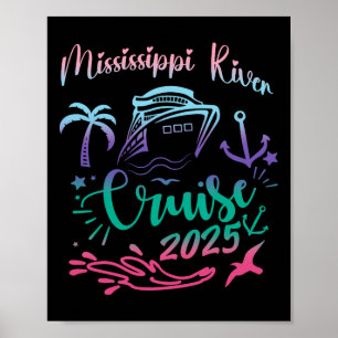 Kreuzfahrt auf dem Mississippi River 2025 Familien Poster