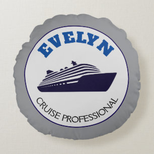 Kreuzfahrt Beruflicher Rundpilzname Geschenk Rundes Kissen