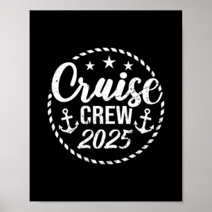 Kreuzfahrt Besatzung 2025 Anker Segelurlaub Reise Poster
