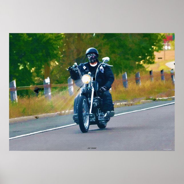 Kreuzfahrt Biker Highway Reiten Kunstgiesserei Poster (Vorne)
