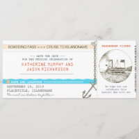 Kreuzfahrt Boarding Save the Date Design