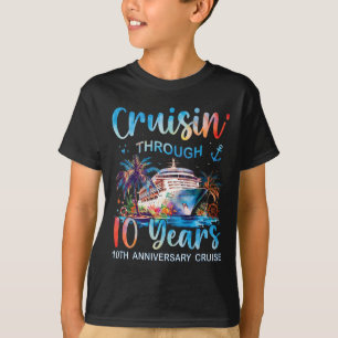 Kreuzfahrt durch 10 Jahre 10. Jubiläumskreuzfahrt T-Shirt