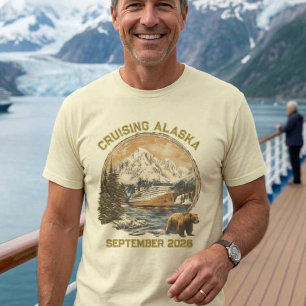 Kreuzfahrt durch Alaska Retro abgenutzt Einschiffu T-Shirt