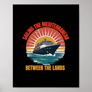 Kreuzfahrt durch das Mittelmeer Urlaub Kreuzfahrts Poster