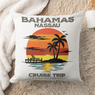 Kreuzfahrt durch den Hafen der Bahamas bei Sonnenu Kissen
