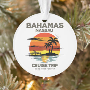 Kreuzfahrt durch den Hafen der Bahamas bei Sonnenu Ornament