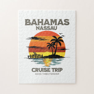 Kreuzfahrt durch den Hafen der Bahamas bei Sonnenu Puzzle
