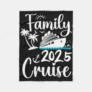 Kreuzfahrt Familie 2025 Squad Urlaub passende Fami Fleecedecke