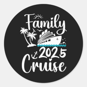 Kreuzfahrt Familie 2025 Squad Urlaub passende Fami Runder Aufkleber