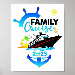Kreuzfahrt Familienurlaub Matching-Gruppe Crew Squ Poster