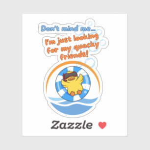 Kreuzfahrt für Enten Aufkleber